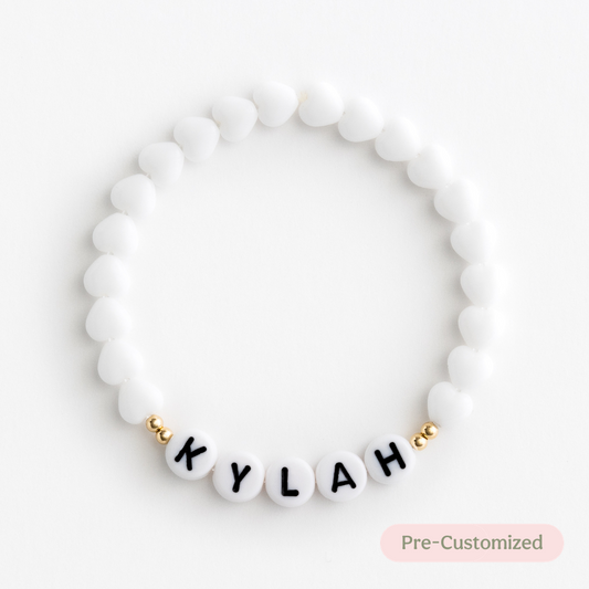 PRE-MADE White Glass Hearts