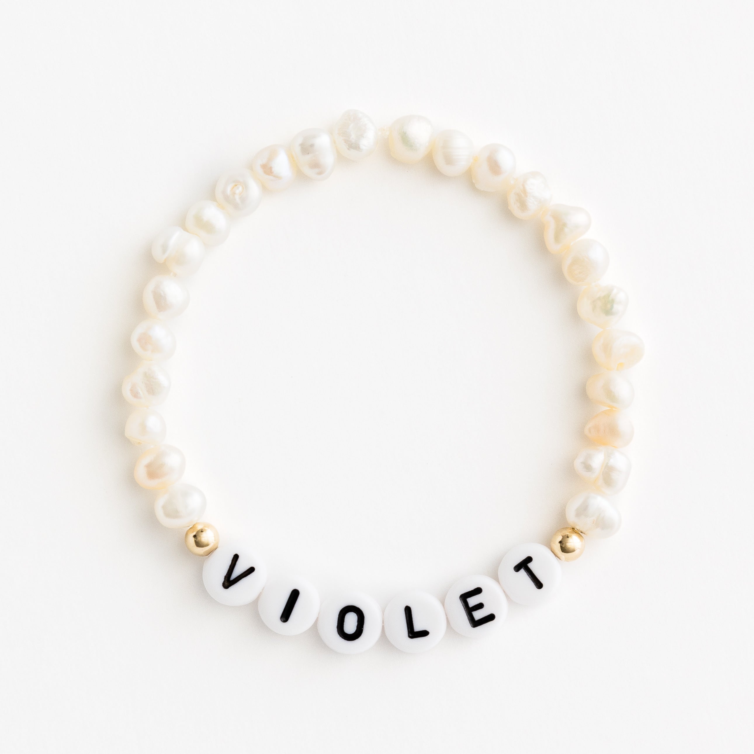 Lovely Pearl and Sterling Name Bracelet