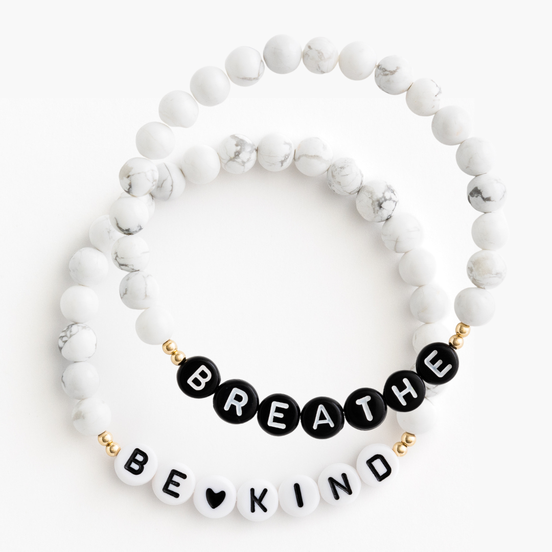 White 2025 marble beads