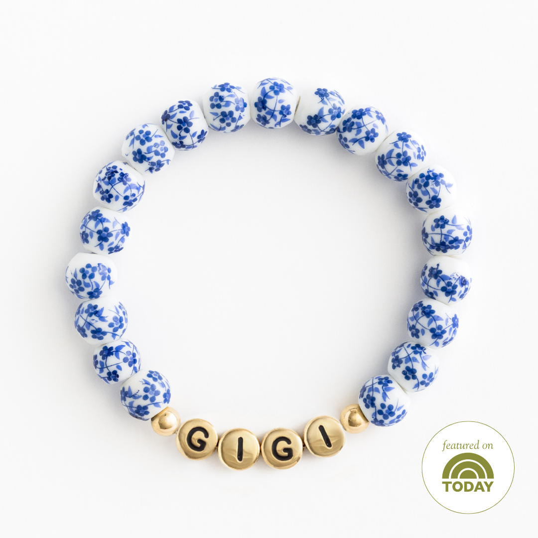 Bracelet Perles De Culture Baroques Blanches Roses Bleues Plaqué Or - Rose-Mimosa Neuf