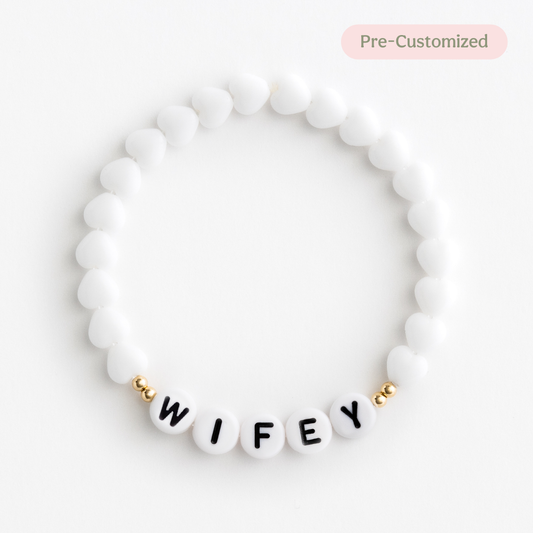 WIFEY - White Glass Hearts