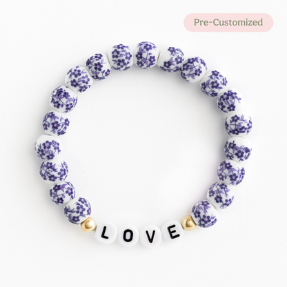 LOVE - Purple Porcelain Floral