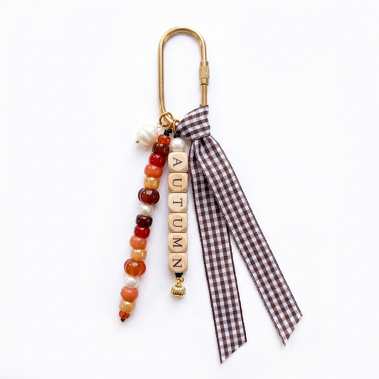 Autumn Days Gingham Bag Charm