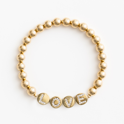 The Gold with Gold End Beads Bracelet