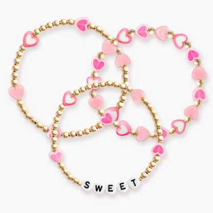 The Gold & Pink Hearts Set