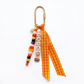 Candy Corn Gingham Bag Charm