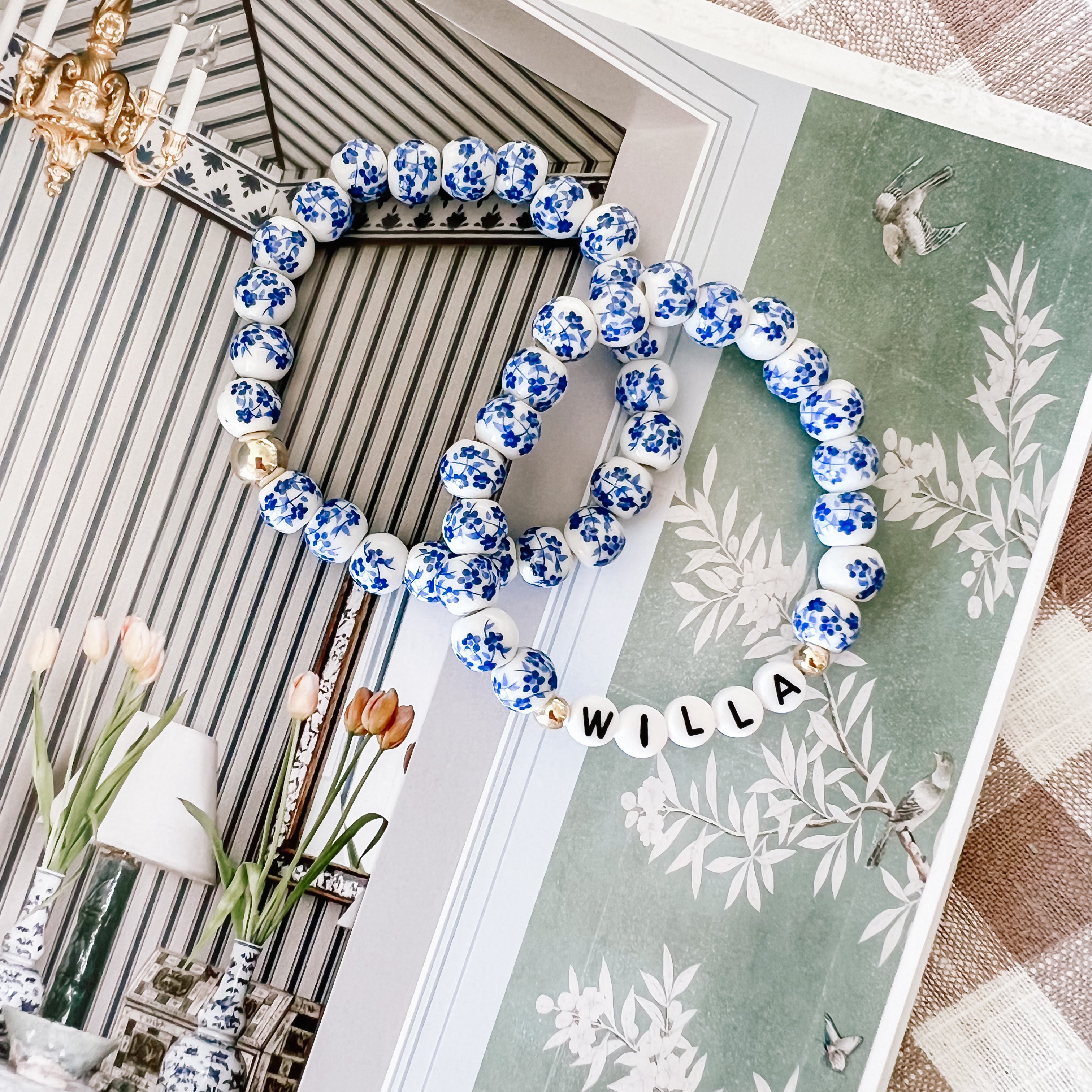 Organic Blue Porcelain Flower and Sterling Silver outlet Chain–Translucent Porcelain— Nature-Inspired Floral Design— Handmade and Unique