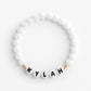 The White Glass Hearts Bracelet